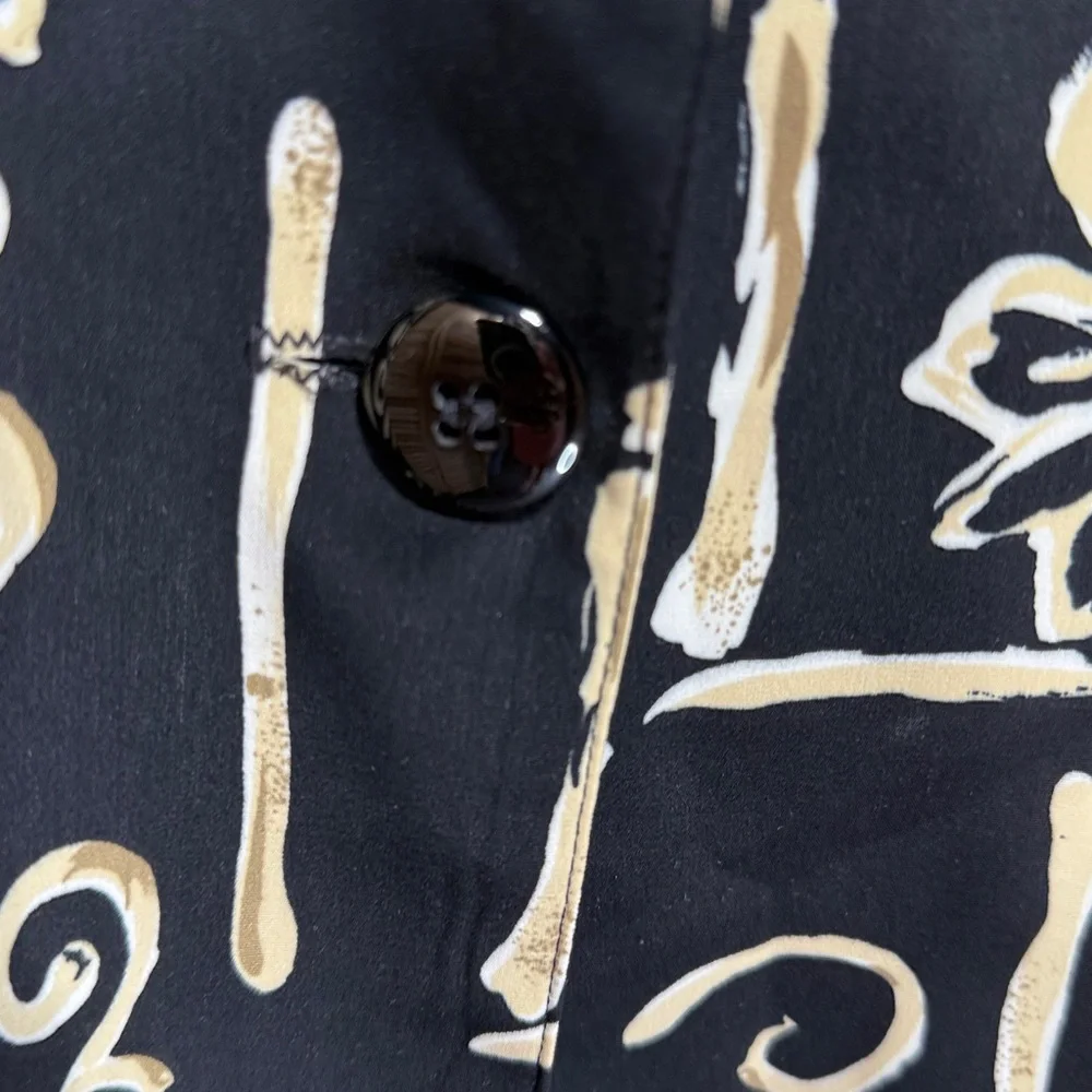 Ship'n Shore Black and Cream Abstract Patterned Blazer Size M - Picture 4 of 8